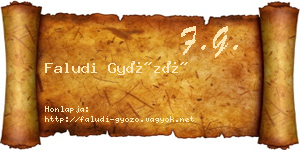 Faludi Győző névjegykártya